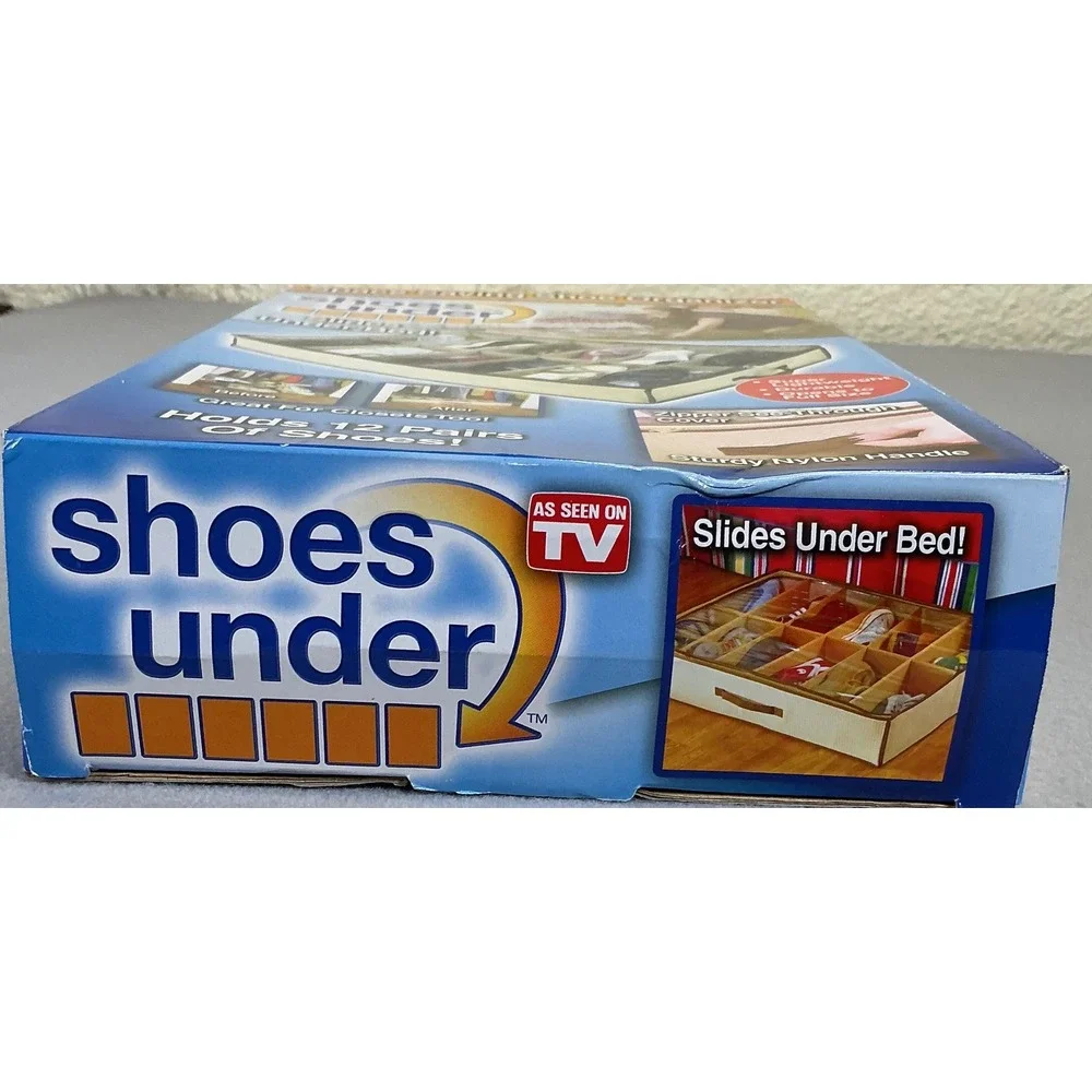 Shoes Under Space Saving Under Bed Shoe Organizer Holds 12 Pairs As‎ Seen On TV